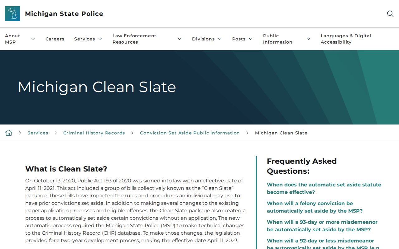 Zeeland court docket Clean Slate public-access reference