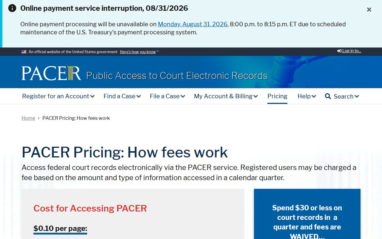 Zeeland court docket federal PACER boundary reference